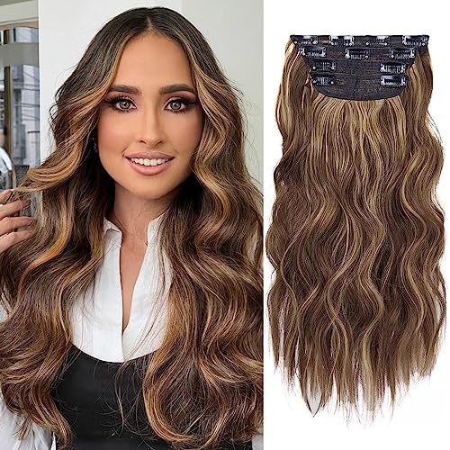 Hair Game with 4Pcs Clip-In Hair Extensions