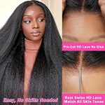 FQ Ready-to-Wear Kinky Straight HD Lace Wig for Effortless Style - 18 Inch