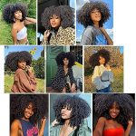 Short Curly Afro Wig – Kinky Curly Hair Wig with Bangs for a Bold Look (Black)