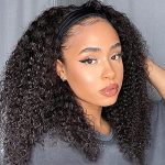 180% Density Brazilian Kinky Curly Headband