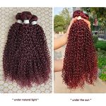 99j Burgundy Brazilian Human Hair Bundles