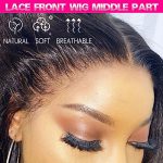 Straight Lace Front Wigs: 24 Inch Synthetic Elegance with HD Lace, T-Part Design, and Natural Black Beauty