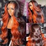 200% Density 13X6 Ginger Lace Front Wigs - Trendy Ombre Color and HD Transparent Lace