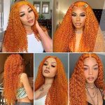 24-Inch Ginger Lace Front Wigs – 100% Unprocessed Brazilian Virgin Human Hair, HD Lace, and Pre-Plucked for Effortless Charm