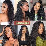 Jasperel Deep Wave Closure Wig: 150% Density Brazilian Virgin Human Hair