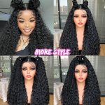 26-Inch Black Long Curly Lace Front Wig - Perfect for Daily Wear, Weddings, and Cosplay Adventures