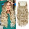 MaopaoBeauty Blonde Hair Extensions - 4PCS of Natural Blonde to Ash Blonde, 20 Inches