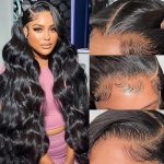 Towouu 18 Inch Body Wave HD Lace Closure Wig: Effortless Wear and Go Glueless Wig for Beginners with 5x5 Closure - Pre Plucked and Upgraded Styling
