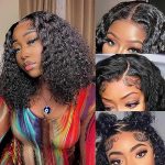 Omswet 5x5 HD Lace Closure Wig - Deep Wave BOB Human Hair for Effortless Elegance