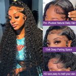 Brazilian Deep Curly Transparent Lace Front Wigs - Natural, Comfortable, and Versatile 13x4 Ear To Ear Lace Frontal Wigs for Effortless Beauty