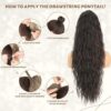 30 Inch - Long Curly Brunette Brown Drawstring Ponytail for Women - Breathable & Lightweight Synthetic Hairpieces for Daily Glam