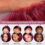 220% Density 99J Burgundy Lace Front Wig - 26 Inch HD Lace Body Wave for a Mesmerizing Wine Red Transformation