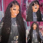 Water Wave Lace Front Wigs - HD Transparent 13x6 Brazilian Human Hair - Pre Plucked, 180% Density, Wet and Wavy, Glueless - Natural Col for Black Women