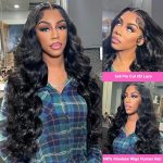 Uveous 26 Inch Body Wave HD Lace Closure Wig: Wear and Go Glueless Wig with 5x5 Closure - Pre Plucked, Pre Cut, and Beginner-Friendly Human Hair Wig