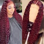 Revamp Your Style with Fuduete's 99J Wear and Go Glueless Wig - Burgundy Deep Wave Lace Front Wigs for Effortless Elegance