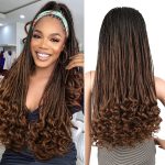 Aisaide Braided Headband Wig - Afro Box Braids with Curly Ends for Effortless Styling