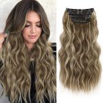 QGZ Clip-in Long Wavy Hair Extensions - 20 Inch Synthetic Marvel for Thicker, Fuller Hair
