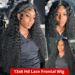Deep Wave 13x6 HD Lace Human Hair Frontal Wig