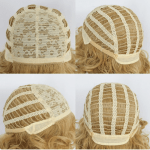 Rock the Cosplay Look with Short Brown Curly Wavy Synthetic Wig – Perfect for Halloween and More