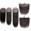 Natural black transparent HD lace closure made from 100% human hair, featuring pre-plucked knots and baby hair for a seamless and realistic look.