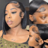 Bone Straight Bob Wig Elegant and Transparent Lace Front for Effortless Style