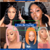 Bone Straight Bob Wig Elegant and Transparent Lace Front for Effortless Style