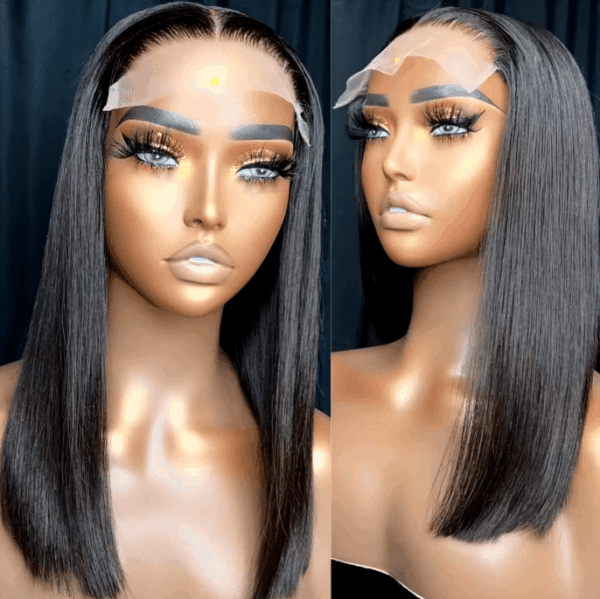 Bone Straight Bob Wig Elegant and Transparent Lace Front for Effortless Style