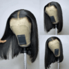 Effortless Glamour Double Drawn Bone Straight Bob Wig with 13x4 Lace Front for a Natural Look