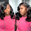 13x4 Body Wave Lace Front Bob Wig made from 100% virgin human hair, showcasing a natural texture and style.